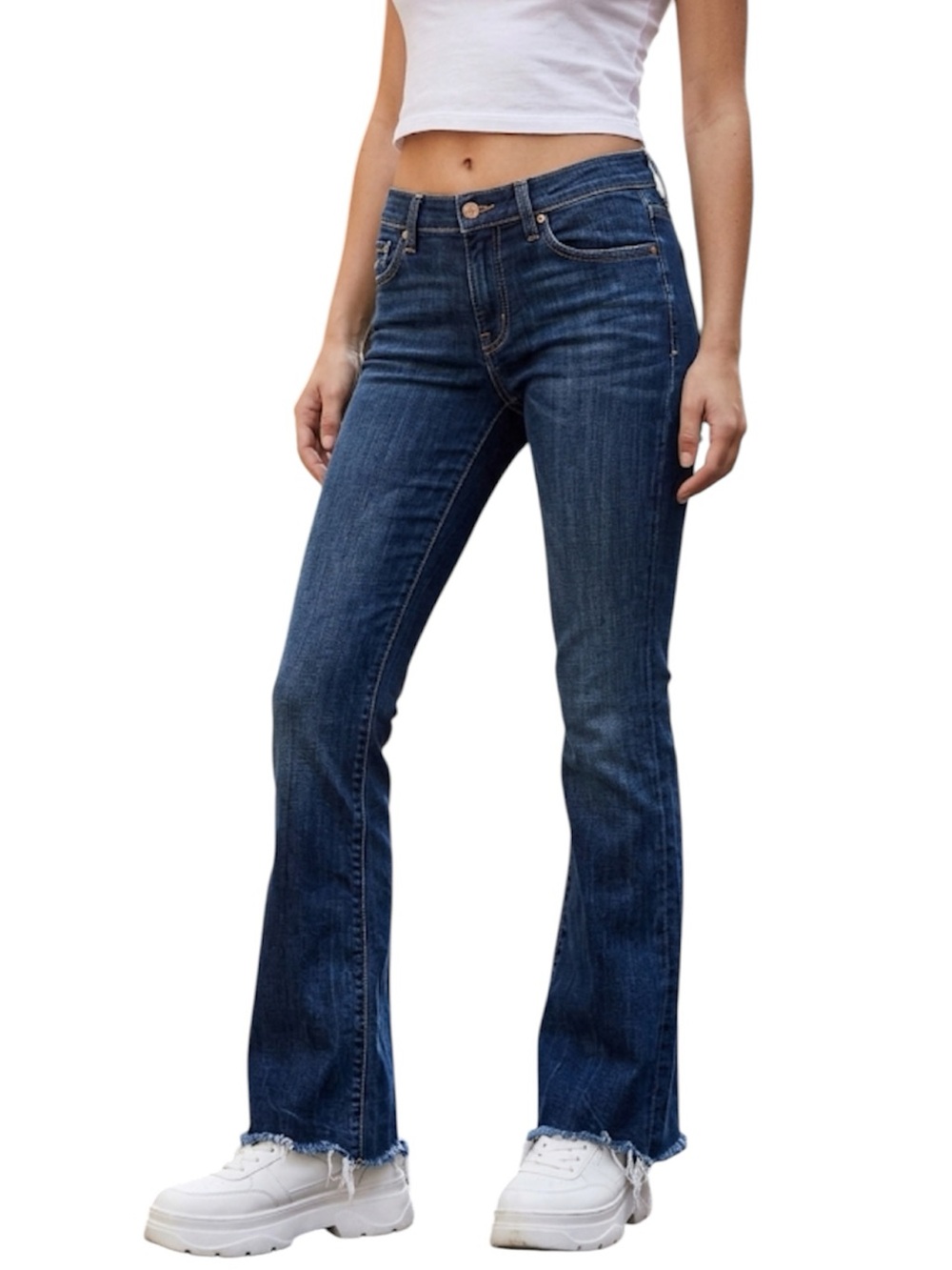 7 For All Mankind Low Rise Bootcut Jeans Size 26 (Measures 28x31) Blue Wash
S